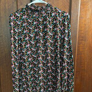 Boden stretch knit mock neck top